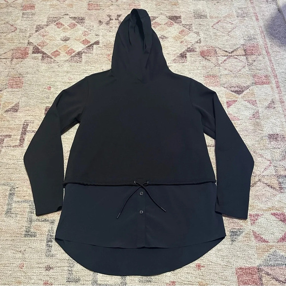 Athleta Gallery Hoodie Top, Black Size Small Athletic - Picture 7 of 12
